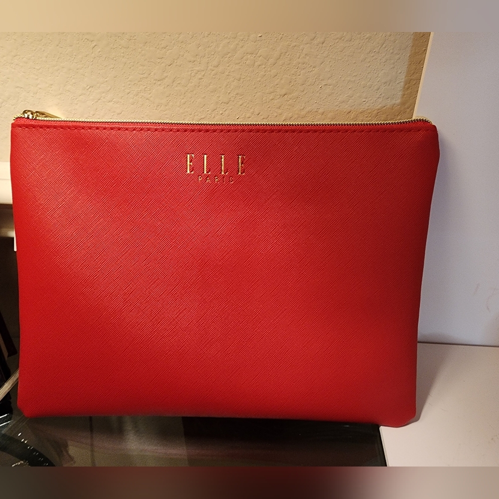 Elle Paris Red Cosmetic Bag